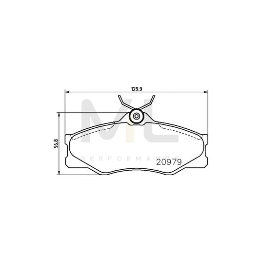 Hella 8DB 355 017-661 Brake Pad Set For Not Prepared For Wear Indicator, With Brake Caliper Screws