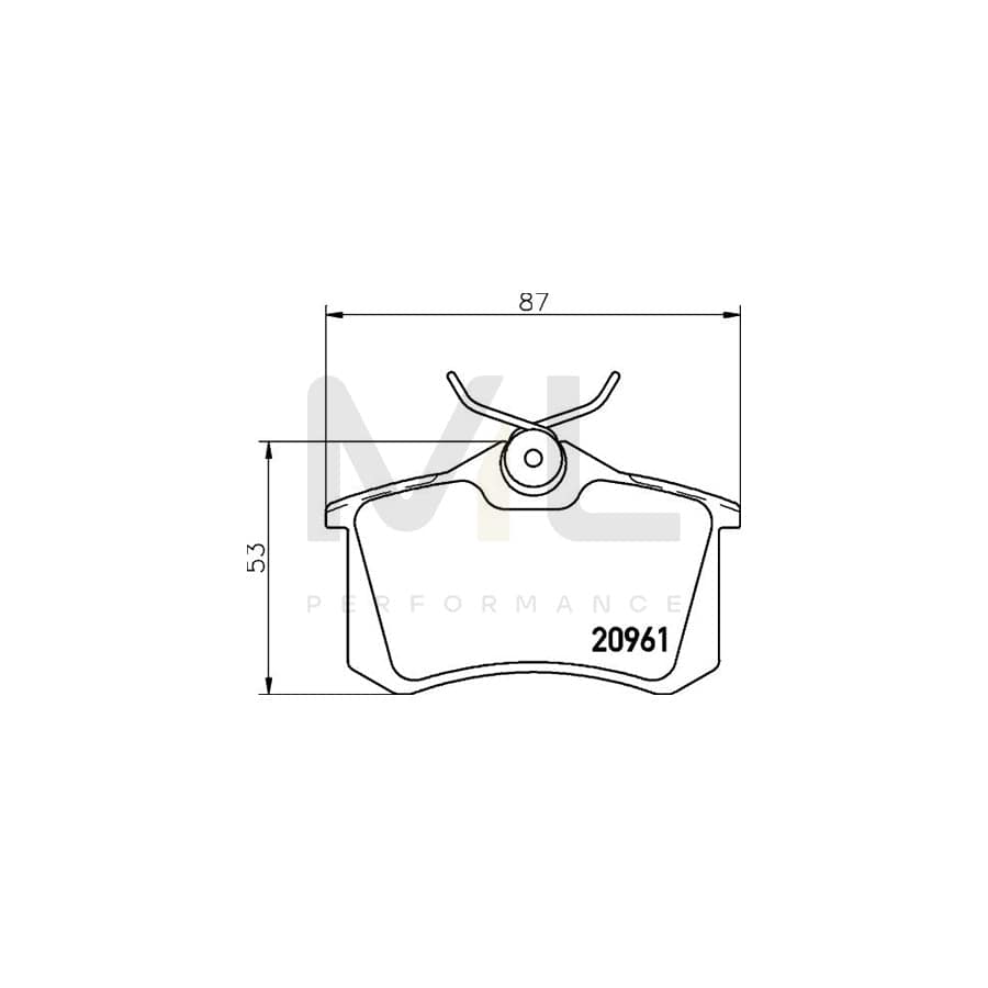 TEXTAR 2096101 Brake pad set not prepared for wear indicator, with brake caliper screws | ML Performance Car Parts