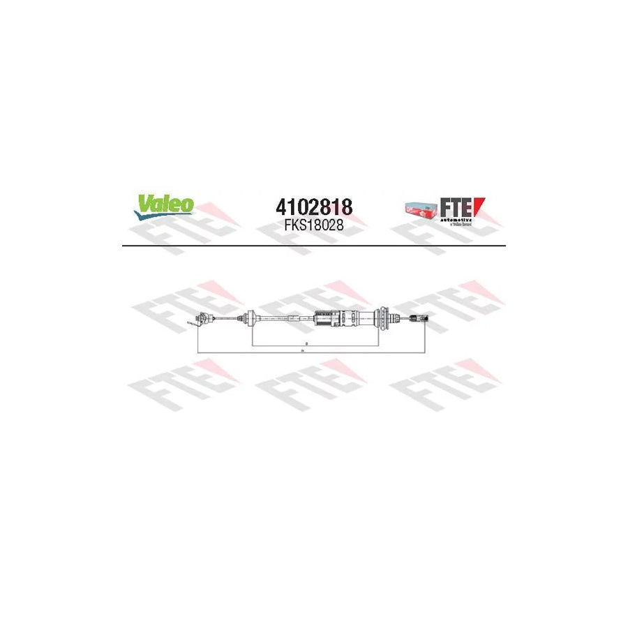FTE 4102818 Clutch Cable for Peugeot 206