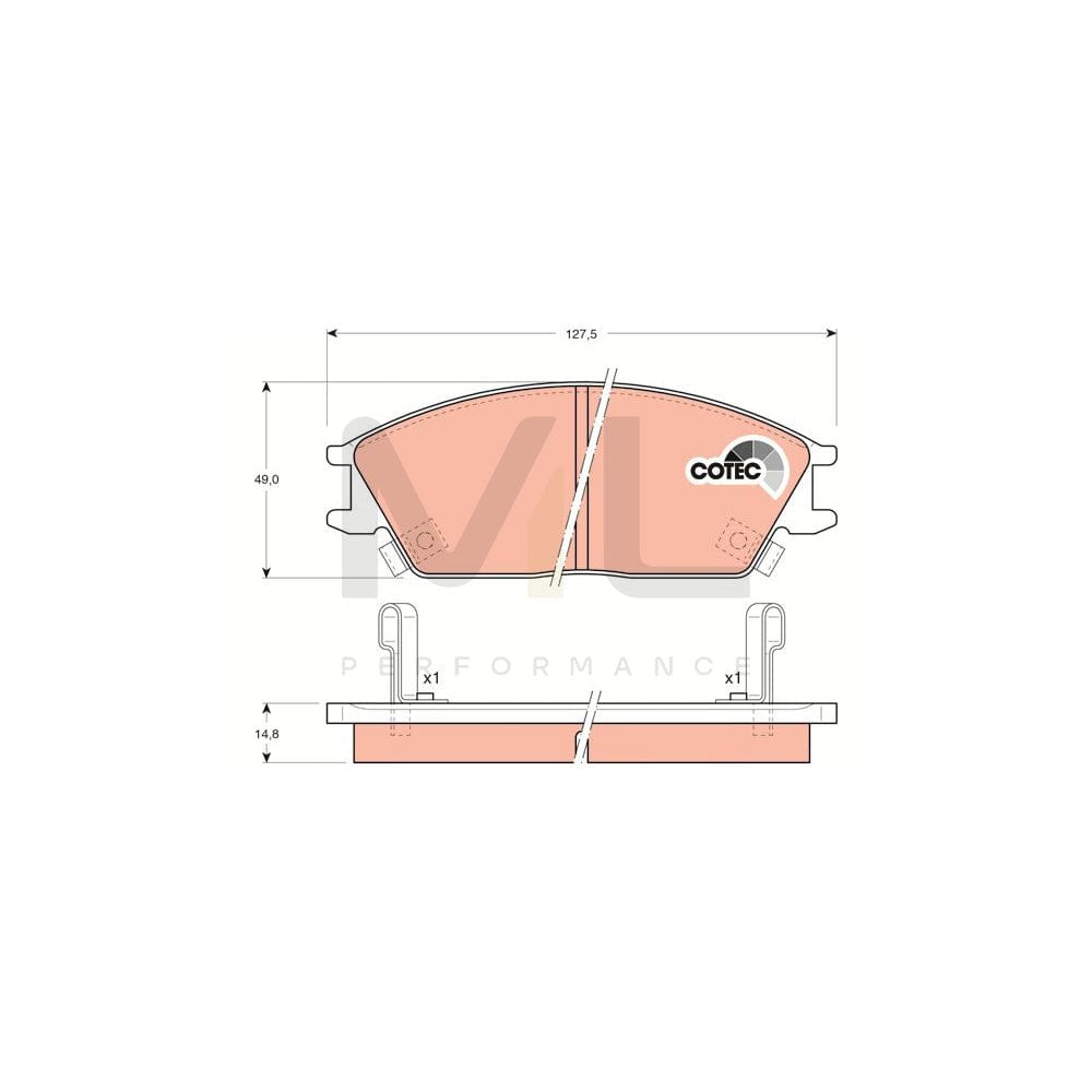 TRW Cotec Gdb893 Brake Pad Set With Acoustic Wear Warning | ML Performance Car Parts