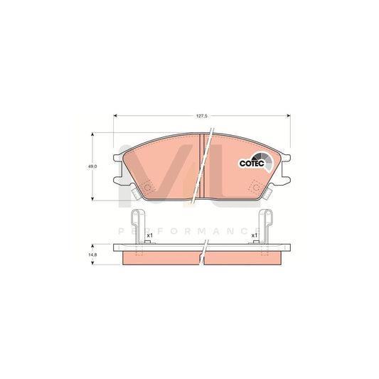 TRW Cotec Gdb893 Brake Pad Set With Acoustic Wear Warning | ML Performance Car Parts