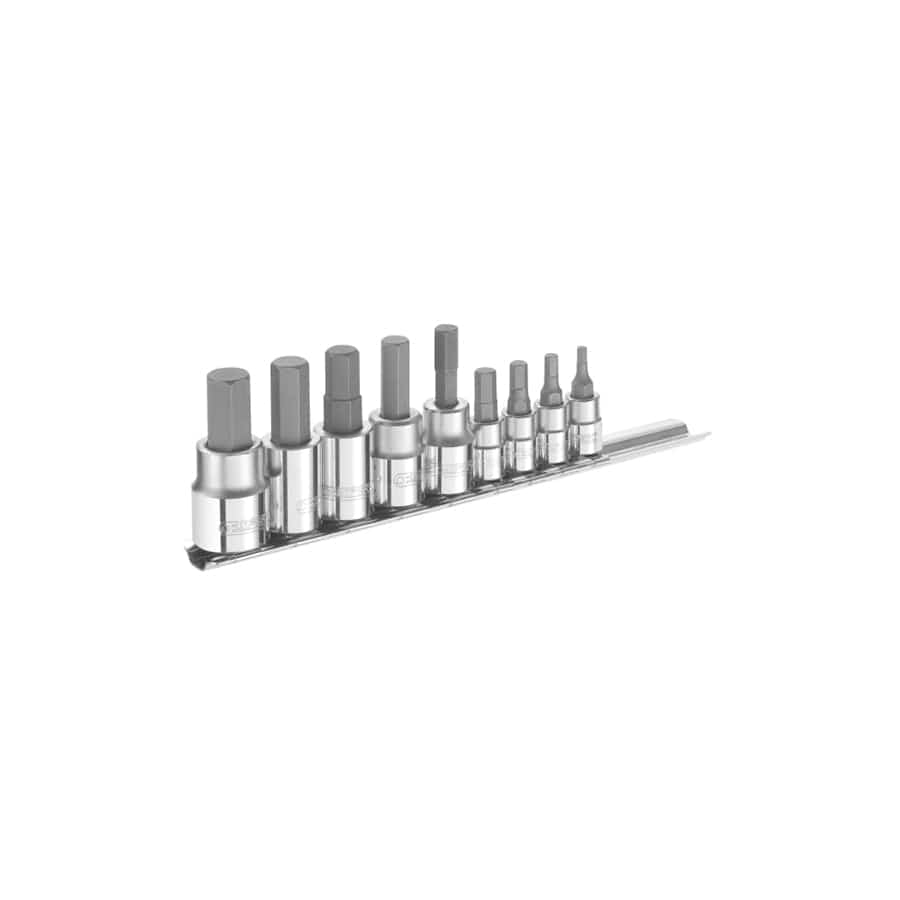 Expert BRIE034802B 1/4 & 3/8in Drive Hex Bit Socket Set, 9 Piece
