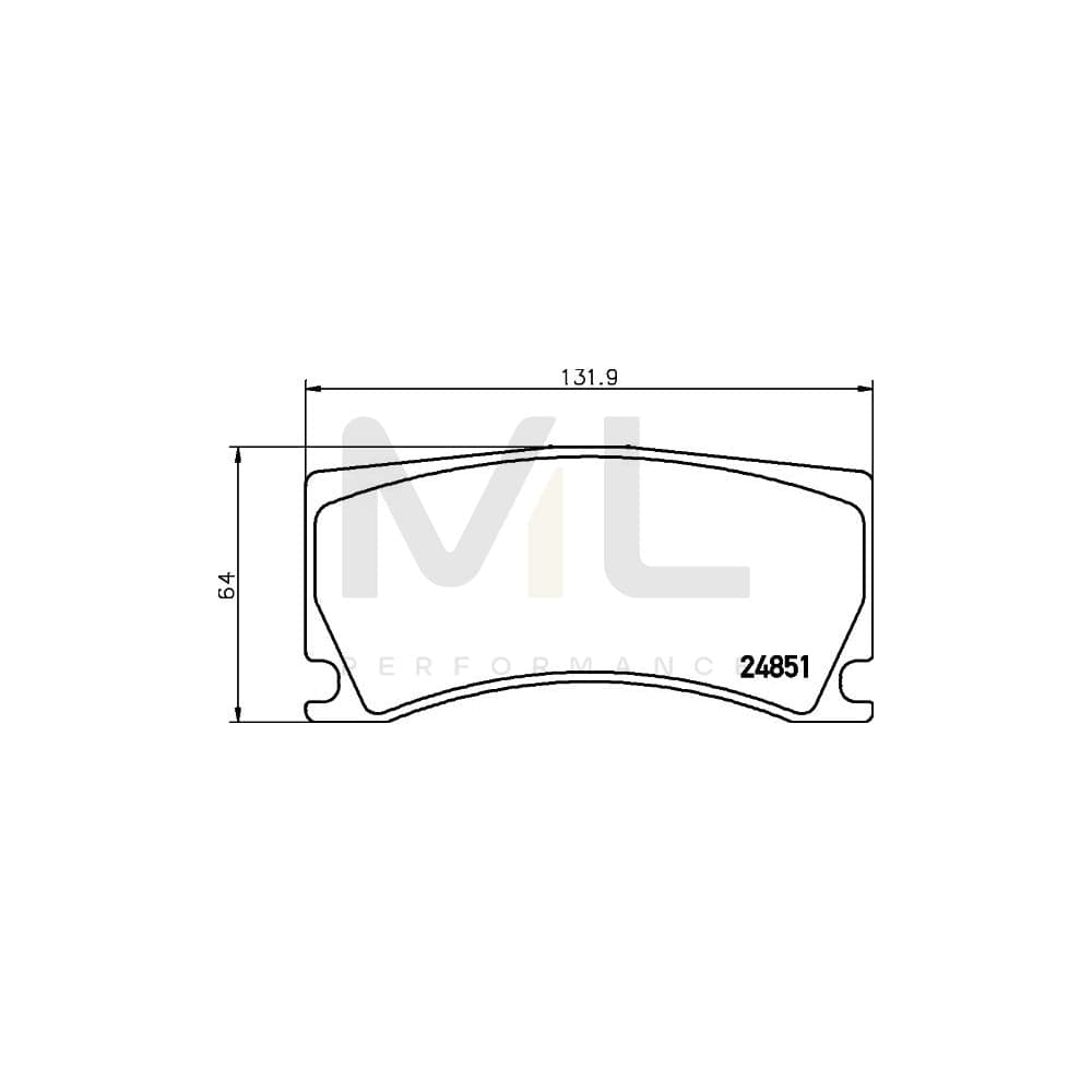 Hella 8DB 355 014-101 Brake Pad Set Not Prepared For Wear Indicator