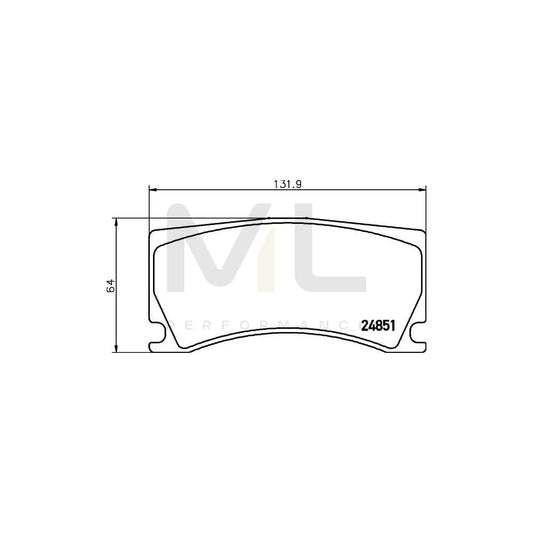 Hella 8DB 355 014-101 Brake Pad Set Not Prepared For Wear Indicator