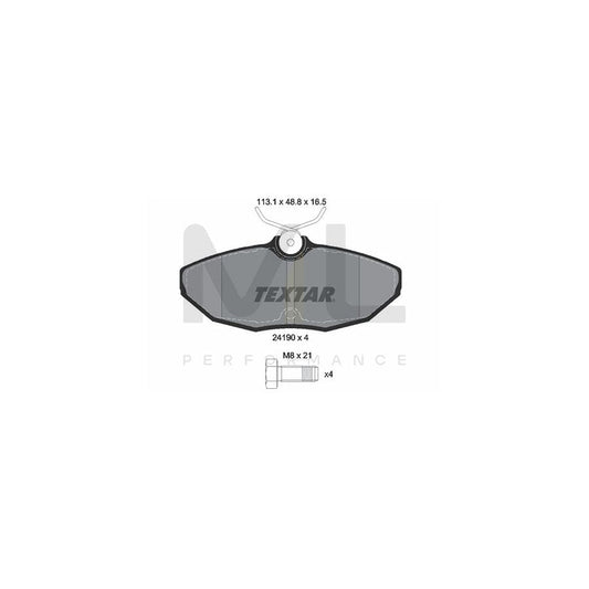 TEXTAR 2419001 Brake pad set for JAGUAR S-Type (X200) not prepared for wear indicator | ML Performance Car Parts