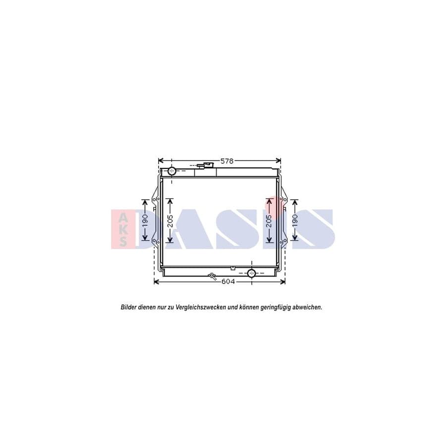 AKS Dasis 210245N Engine Radiator for Toyota Hilux VI Pickup