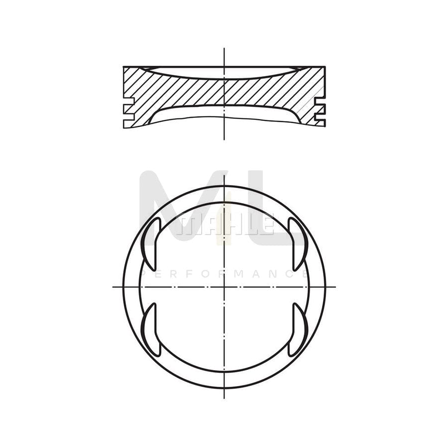 MAHLE ORIGINAL 012 13 03 Piston 83,7 mm | ML Performance Car Parts