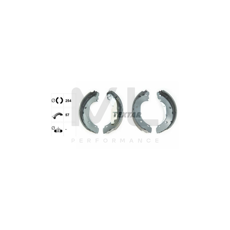 TEXTAR 91060900 Brake Shoe Set with handbrake lever | ML Performance Car Parts