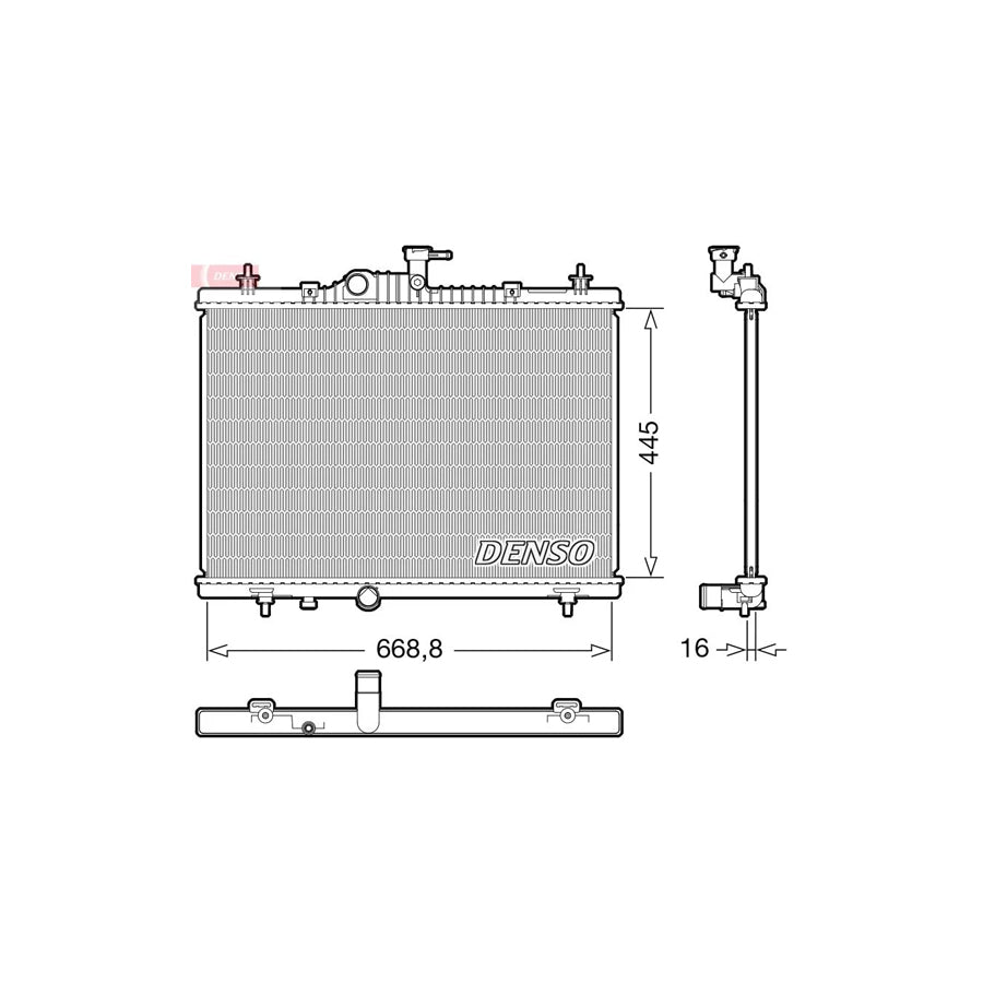DENSO DRM23118 Engine Radiator for Renault Koleos I (Hy)