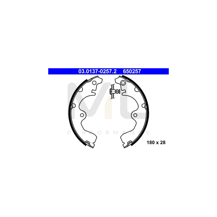 ATE 03.0137-0257.2 Brake Shoe Set