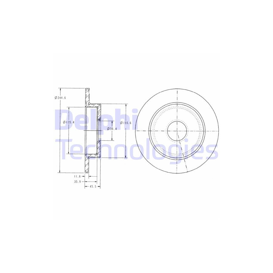 Delphi Bg3131 Brake Disc For Nissan Micra Ii Hatchback (K11)