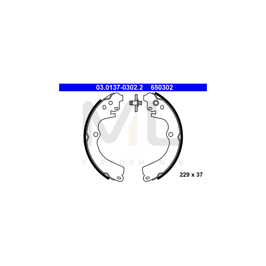 ATE 03.0137-0302.2 Brake Shoe Set