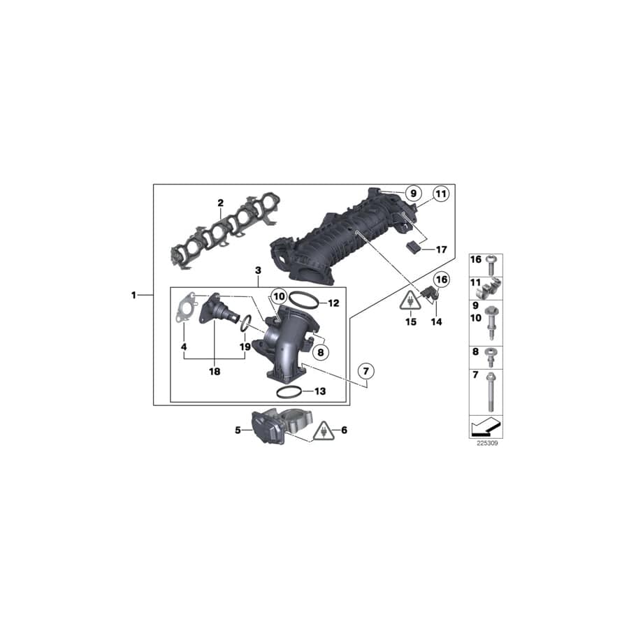 Genuine BMW 11618508643 F30 E91 Fastening Elements (Inc. Cooper D 1.6, 328d & 320d) | ML Performance UK Car Parts