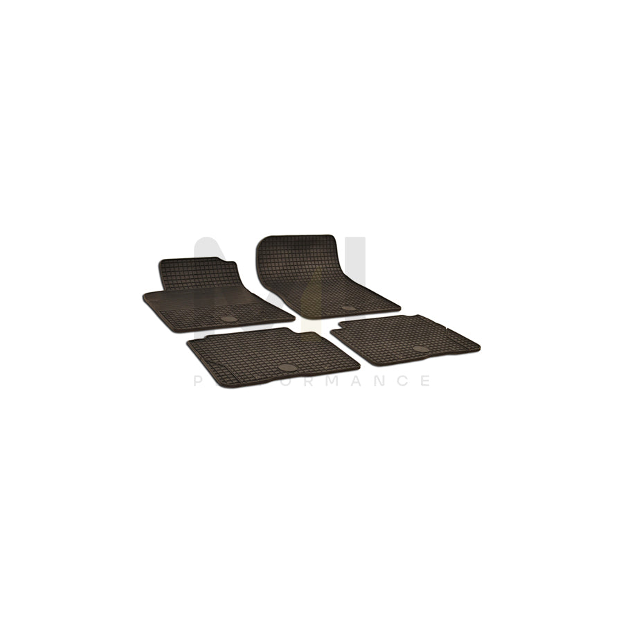 WALSER Tailored 50451 Floor mat set Elastomer, Front and Rear, Quantity: 4, Black