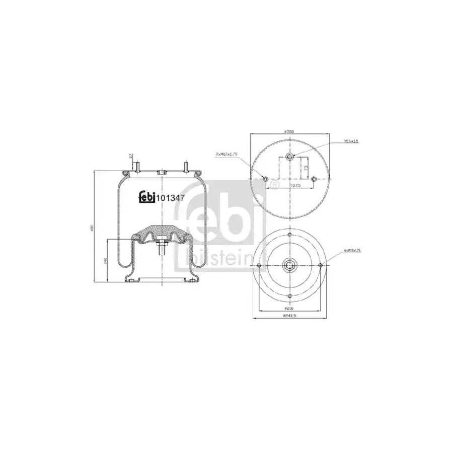 Febi Bilstein 101347 Boot, Air Suspension