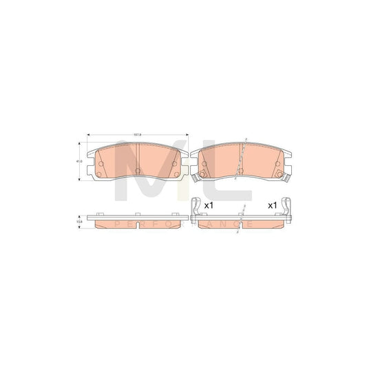 TRW Gdb4098 Brake Pad Set Incl. Wear Warning Contact | ML Performance Car Parts