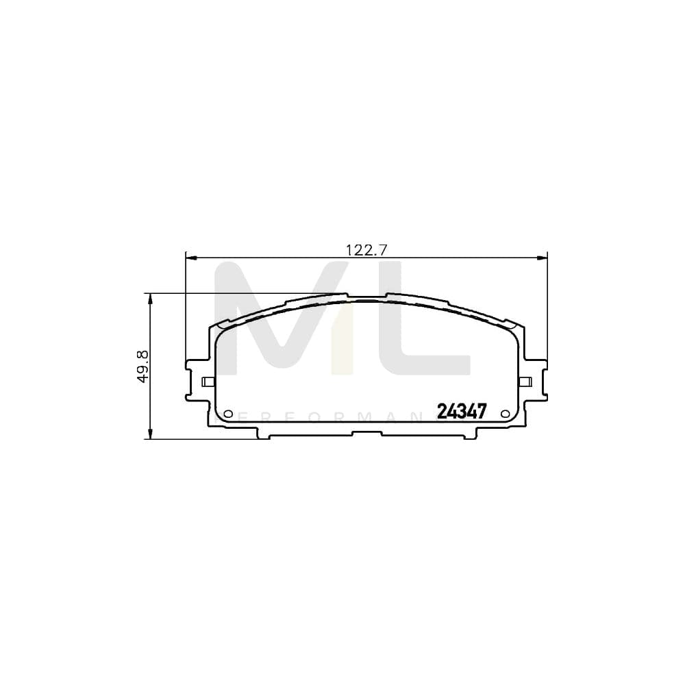 Hella 8DB 355 012-361 Brake Pad Set Not Prepared For Wear Indicator