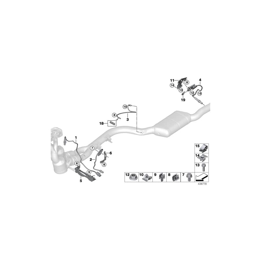 Genuine BMW 11787557710 E82 E92 E91 Temperature Sensor, Exhaust (Inc. 116i 2.0, 116i 1.6 & 318i) | ML Performance UK Car Parts