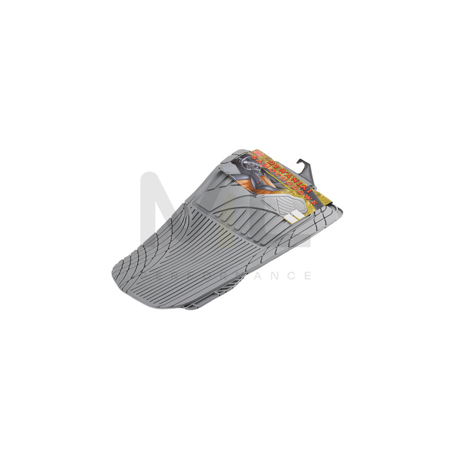 POLGUM Universal fit AH007PS Floor mat set Elastomer, Front, Quantity: 2, Grey
