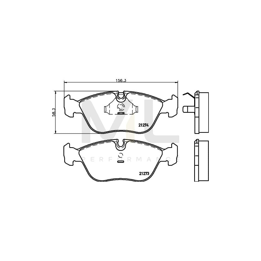 Hella 8DB 355 007-721 Brake Pad Set Prepared For Wear Indicator
