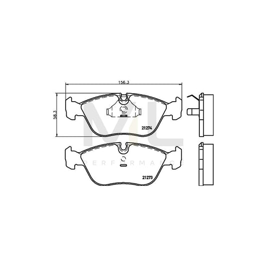 Hella 8DB 355 007-721 Brake Pad Set Prepared For Wear Indicator