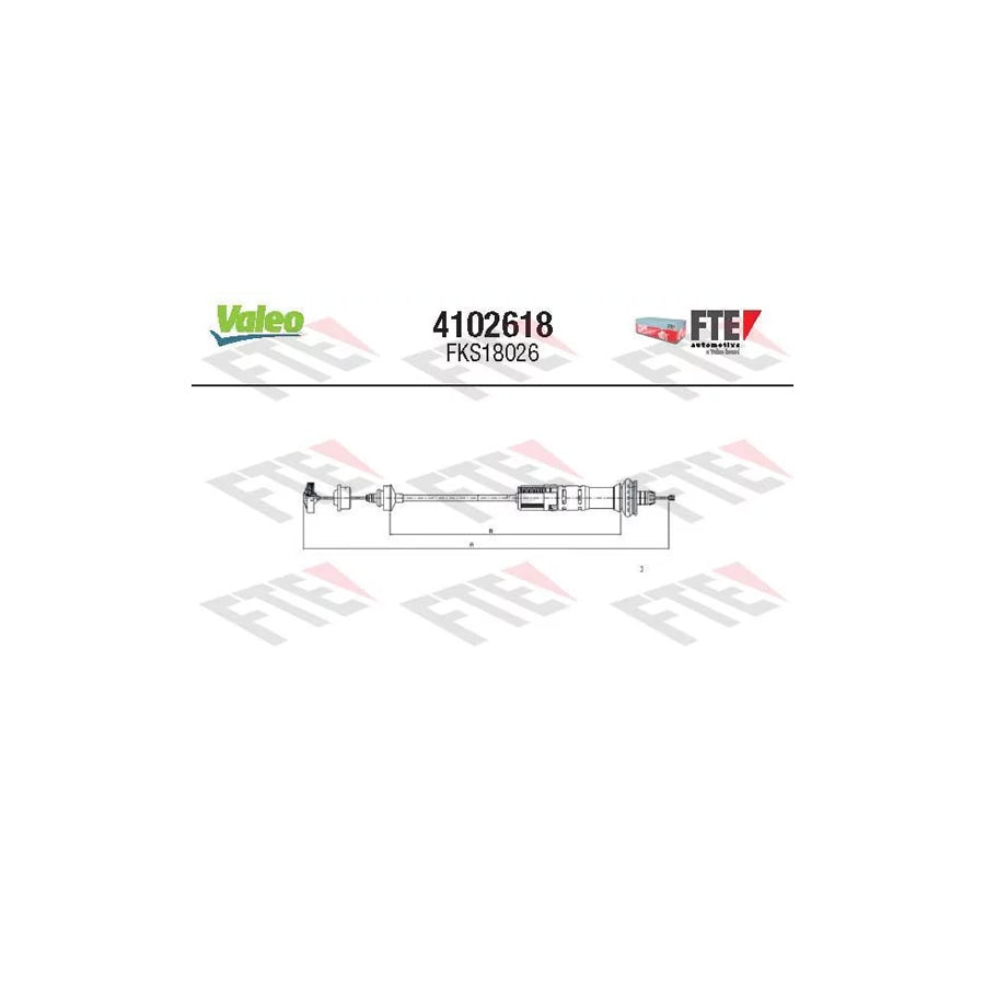 FTE 4102618 Clutch Cable for Peugeot 206