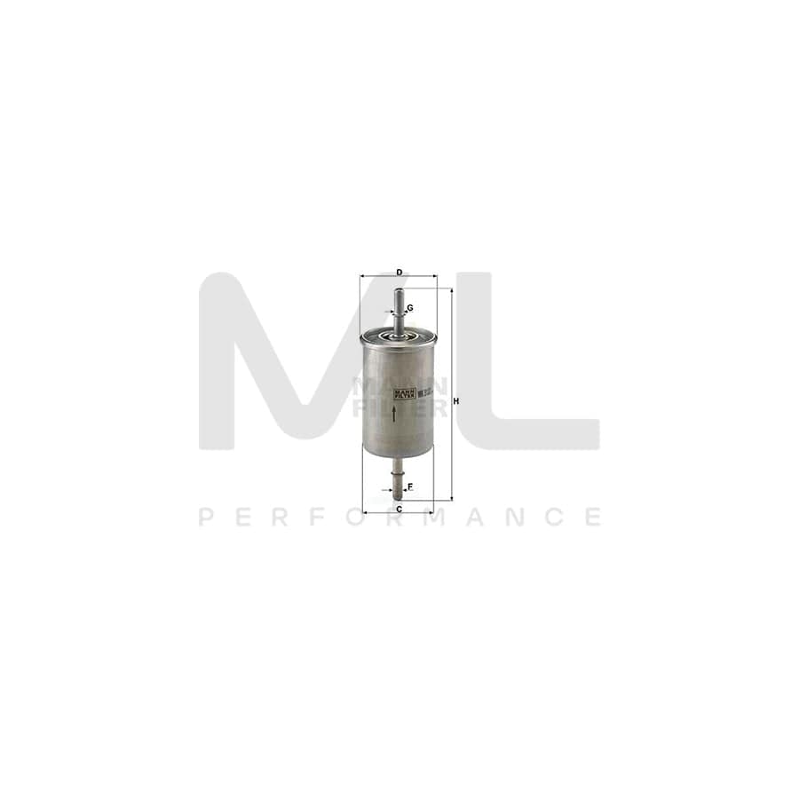 MANN-FILTER WK 512/2 Fuel filter for ALFA ROMEO 156 In-Line Filter
