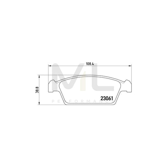Brembo P 15 001 Brake Pad Set For Daewoo Tico Excl. Wear Warning Contact | ML Performance Car Parts