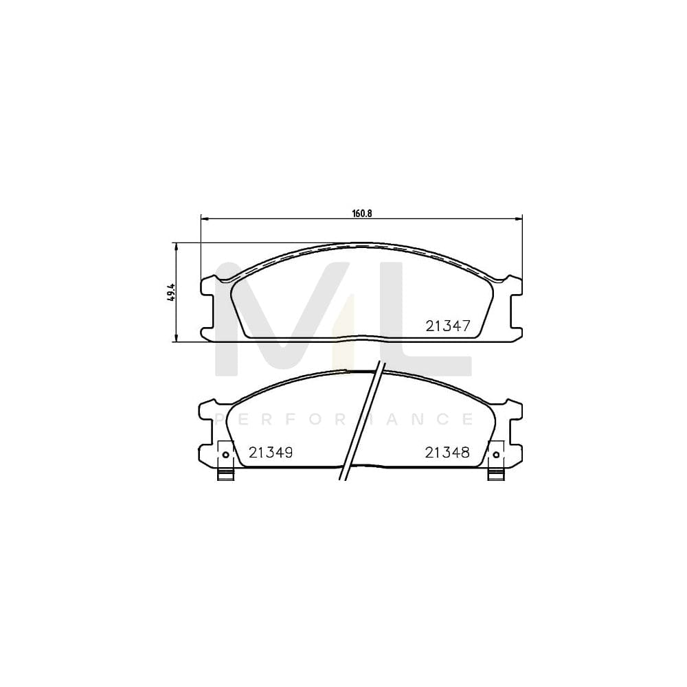 Hella 8DB 355 005-651 Brake Pad Set With Acoustic Wear Warning