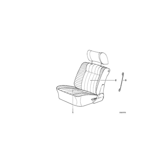 Genuine BMW 52101955253 E28 Seat Cover Cloth 0260 PERLBEIGE (Inc. 524td, 528i & 520i) | ML Performance US Car Parts