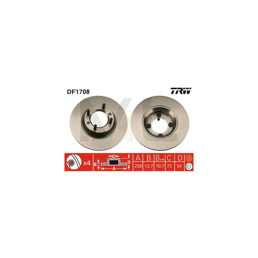 TRW DF1708 Brake Disc Solid | ML Performance Car Parts