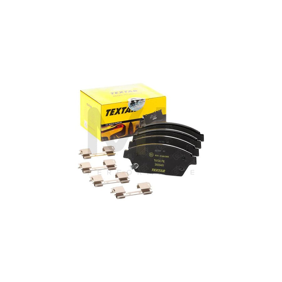 TEXTAR 2503401 Brake pad set with acoustic wear warning, with accessories | ML Performance Car Parts