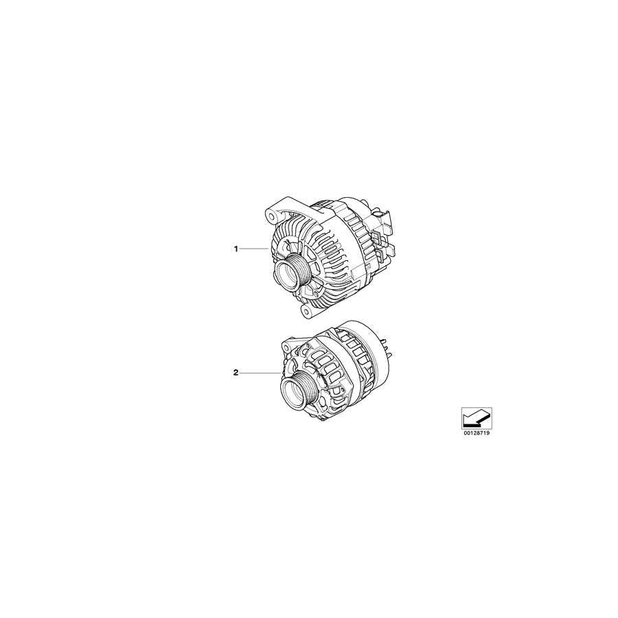 Genuine BMW 12317542935 E60 E63 E61 Exch. Generator 180A (Inc. 540i, 750i & 740i) | ML Performance US Car Parts