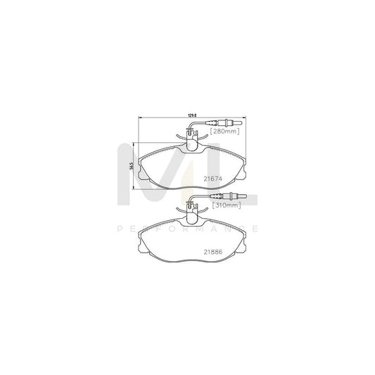 Hella 8DB 355 018-221 Brake Pad Set With Integrated Wear Warning Contact, With Brake Caliper Screws, With Accessories