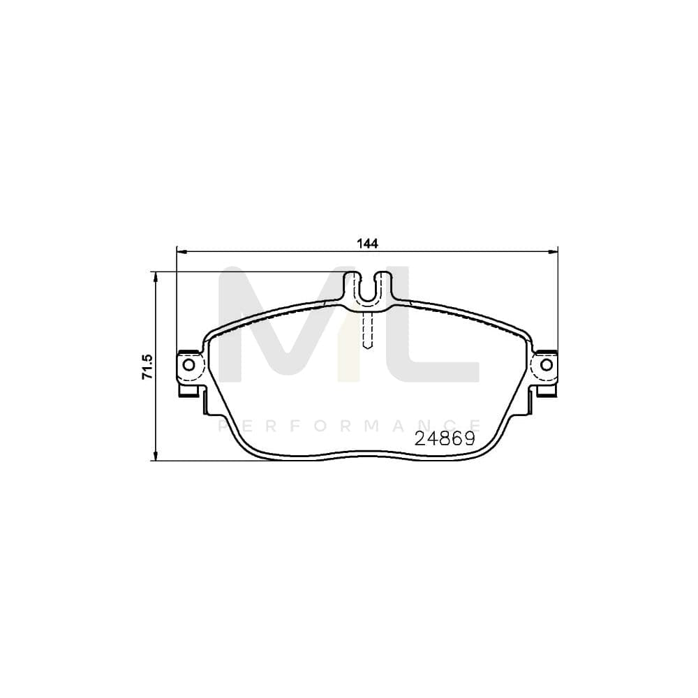 Hella 8DB 355 019-721 Brake Pad Set Prepared For Wear Indicator