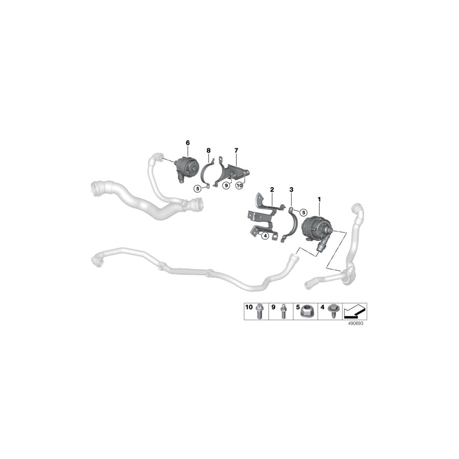 Genuine BMW 11518485200 G07 G06 F56 Coolant Pump, Electric (Inc. X6 40i, Cooper SE & X7 40iX) | ML Performance US Car Parts