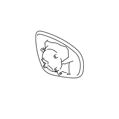Genuine Lexus 87931-53770 IS Phase 3 O/S Mirror Glass