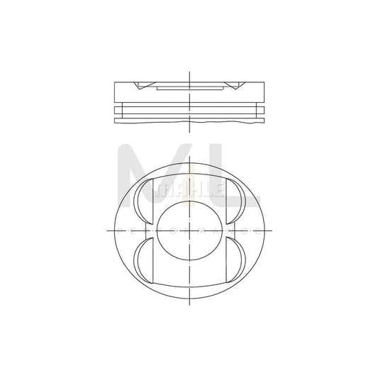 MAHLE ORIGINAL 503 97 00 Piston 104,0 mm, without cooling duct | ML Performance Car Parts