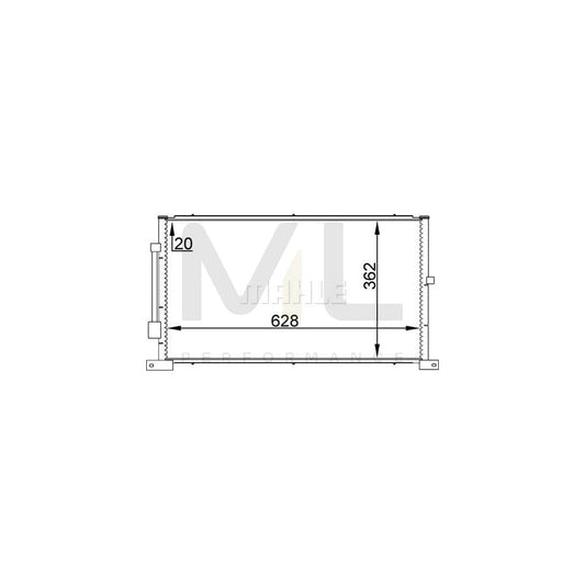 MAHLE ORIGINAL AC 258 000S Air conditioning condenser for FORD MONDEO without dryer | ML Performance Car Parts