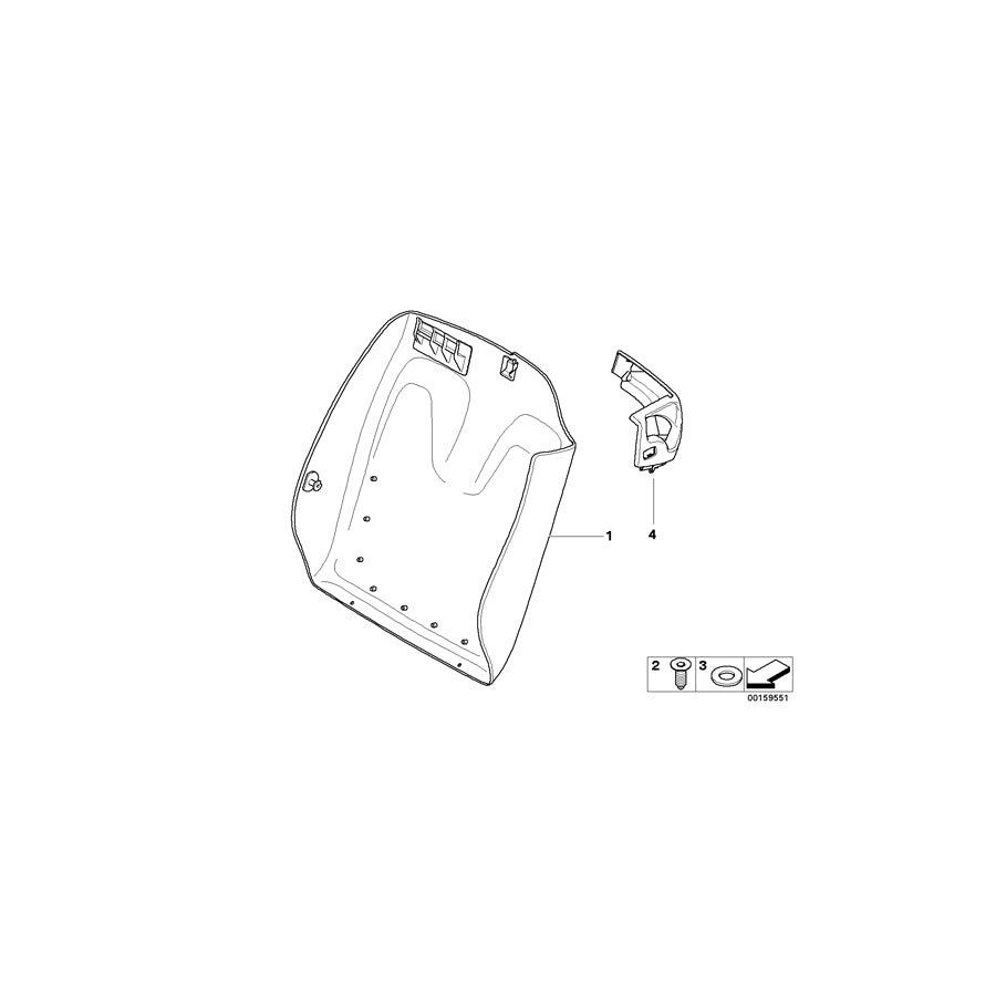 Genuine BMW 52107258747 E93 Rear Panel With Net Bag Left CREAMBEIGE (Inc. 335i, 323i & 335is) | ML Performance US Car Parts