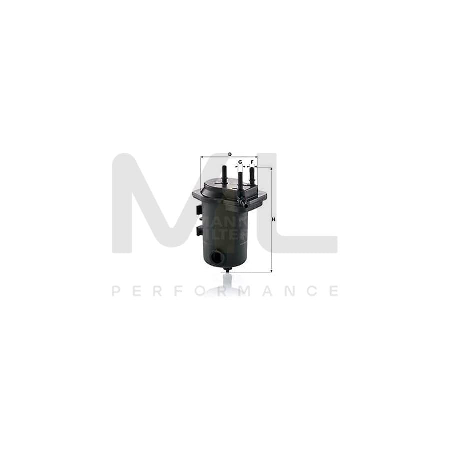 MANN-FILTER WK 939/9 x Fuel filter with seal