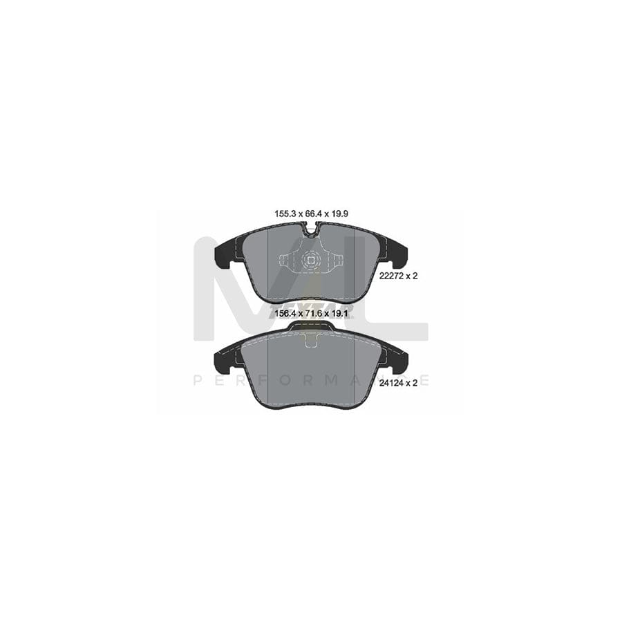 TEXTAR 2227201 Brake pad set prepared for wear indicator | ML Performance Car Parts