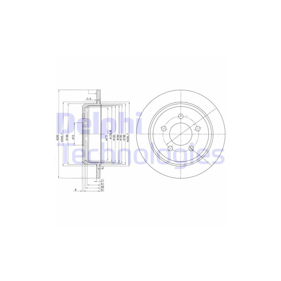 Delphi Bg3073 Brake Disc For Jeep Grand Cherokee I (Zj, Zg)