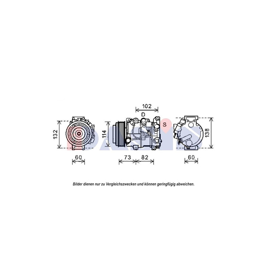 AKS Dasis 852639N Compressor, Air Conditioning for Lexus Gs III (S19)