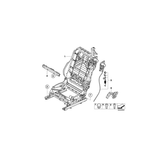 Genuine BMW 52107258732 E93 Seat Backrest Frame Right (Inc. 335i, 320i & 330d) | ML Performance US Car Parts