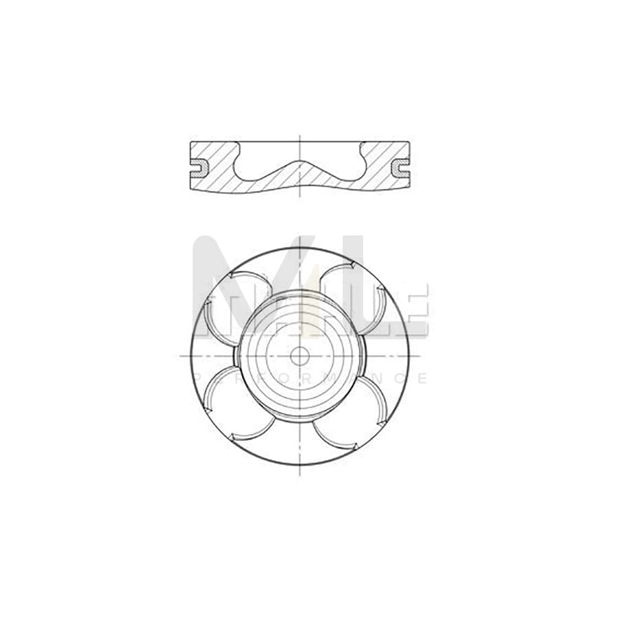 MAHLE ORIGINAL 007 PI 00158 000 Piston 69,6 mm, with piston ring carrier, without cooling duct | ML Performance Car Parts