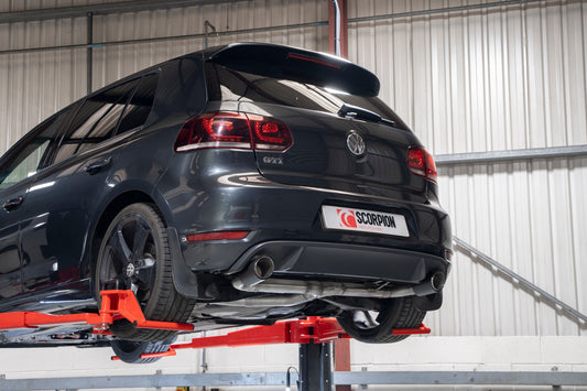 Scorpion SVW071CF VW Resonated Predator Cat-Back System (Golf Mk6 Gti 2.0 Tsi & Edition 35) | ML Performance US US