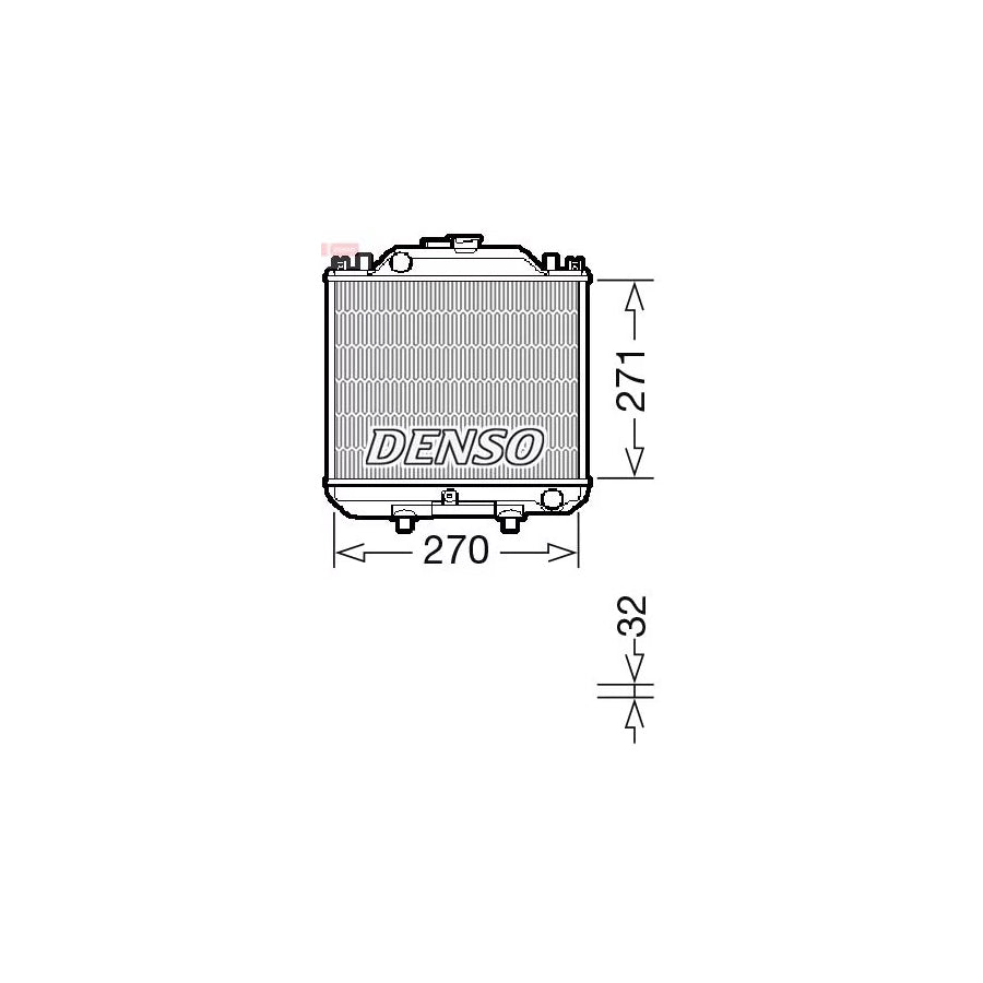 DENSO DRM99011 Engine Radiator for Suzuki Alto IV (Ef)