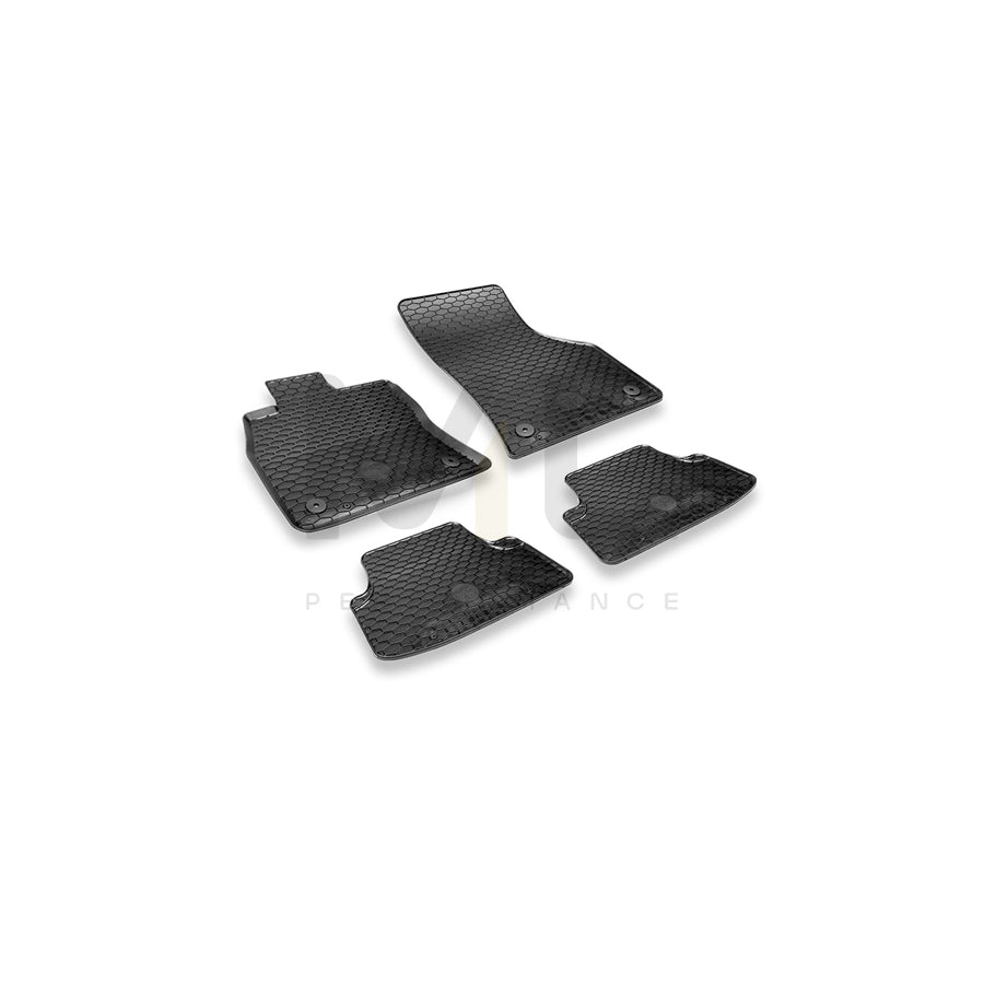 HEYNER PREMIUM OEM 737000 Floor mat set Elastomer, Quantity: 4, Black