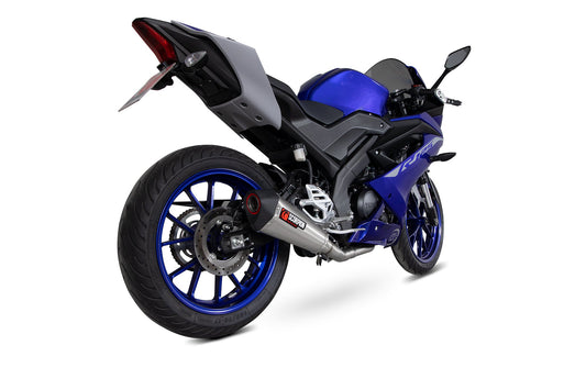 Scorpion RYA115SYSSEO Yamaha YZF-R125 Serket Taper Full System - Brushed Stainless Steel Sleeve | ML Performance US US